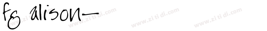 fg alison字体转换